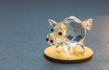 Bitcoin ve Piggy Bankası Tasarruf Konsepti, Bitcoin ile arka plan