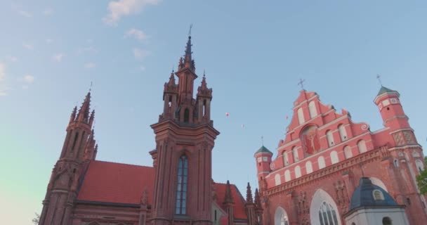 Mai 2022 Vilnius Lituanie Église Catholique Romaine Sainte Anne Église — Video