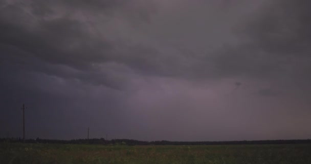 Slow Motion Blixtnedslag Åskväder Koncept 120Fps — Stockvideo