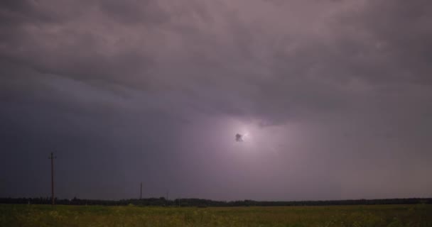 Slow Motion Lightning Strike Thunderstorm Concept 120Fps — Stock Video