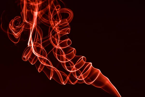 Smoke Forms Dynamic Abstract Design Image Red Color Passion Concept — 스톡 사진