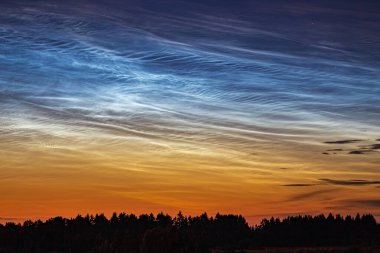Gece parlıyor - Geceleyin gece parlayan bulutlar, Litvanya 'nın muhteşem gece manzarası