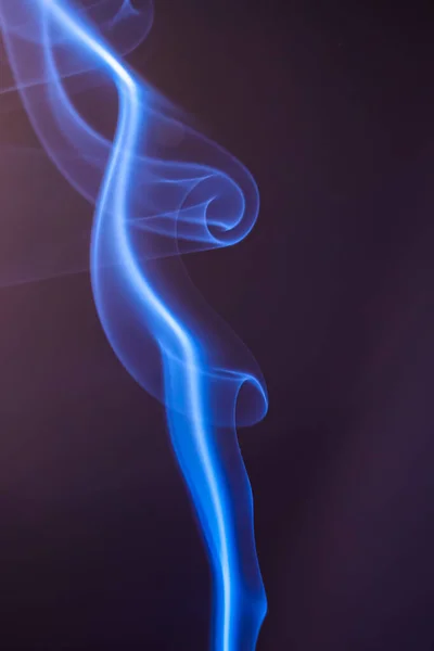 Smoke Forms Dynamic Abstract Design Image Blue Color — 스톡 사진