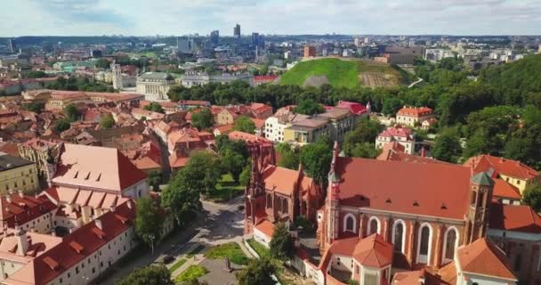 Vilnius Lithuania Roman Catholic Church Anne Church Francis Bernard Old — Vídeo de Stock