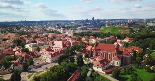 Vilnius Lithuania Roman Catholic Church Anne Church Francis Bernard Old — Stock video