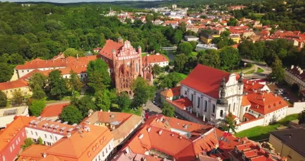 Vilnius Lithuania Roman Catholic Church Anne Church Francis Bernard Old — Stok video