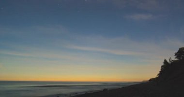 A night sky timelapse near the Baltic sea, 4k timelapse video