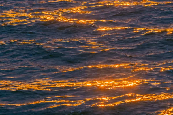 Beautiful Sunset Sea Abstract Background Water Sun Reflections Abstract Art — Stock fotografie