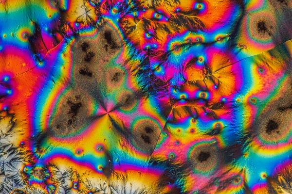 Extreme Makroaufnahme Von Vitamin Kristallen Die Abstrakte Muster Moderner Kunst — Stockfoto