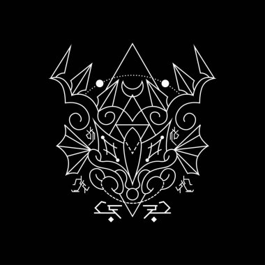 Mal, giyim ve diğer şeyler için Geometri Ejderhası Kanatları