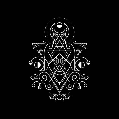 Geometri Yeni Betik Sihirli Ay Büyüsü mal, giyim veya diğer şeyler için