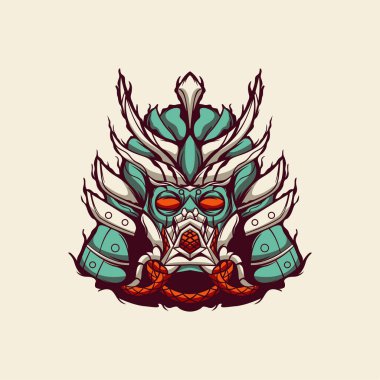 Maskot için Yaşlı Canavar Samuray.