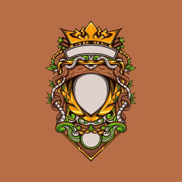 Royal Forest Ilustração Para Vestuário Mercadoria Outro — Vetor de Stock