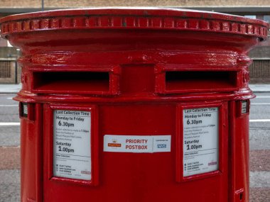 London, UK-29.10.21: Royal Mail priority postbox for the NHS on a street in Greater London