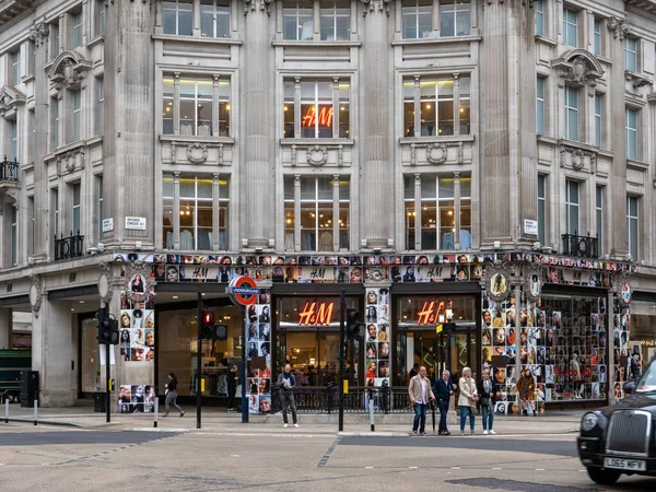 London Department Store Oxford Circus London Swedish Multinational Clothing Retail — Stok fotoğraf