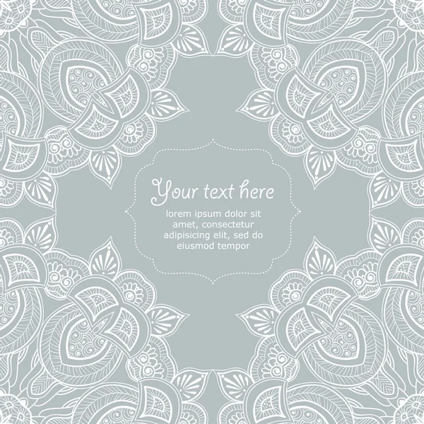 Decoratieve hoek kant frame — Stockvector