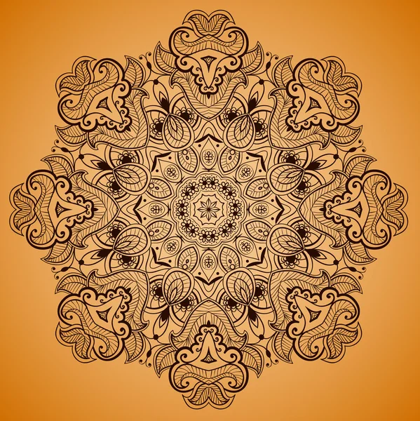 Patrón de encaje redondo ornamental es como mandala _ 2 — Archivo Imágenes Vectoriales