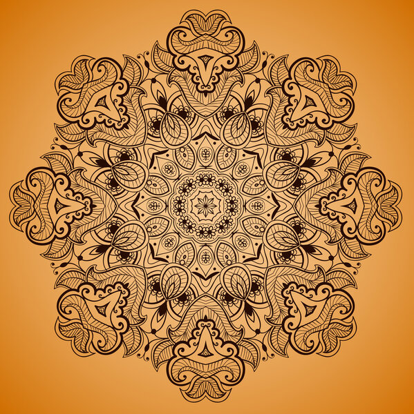 Ornamental round lace pattern is like mandala_2