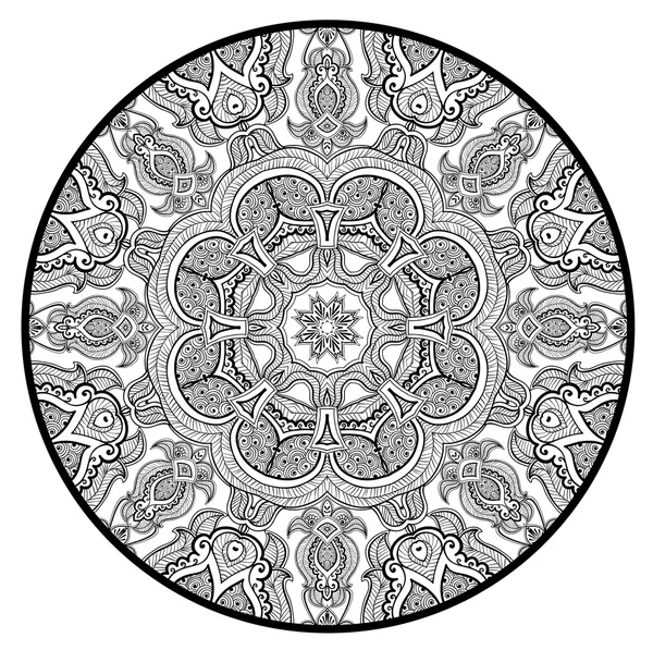 Padrão de renda redonda ornamental como mandala —  Vetores de Stock