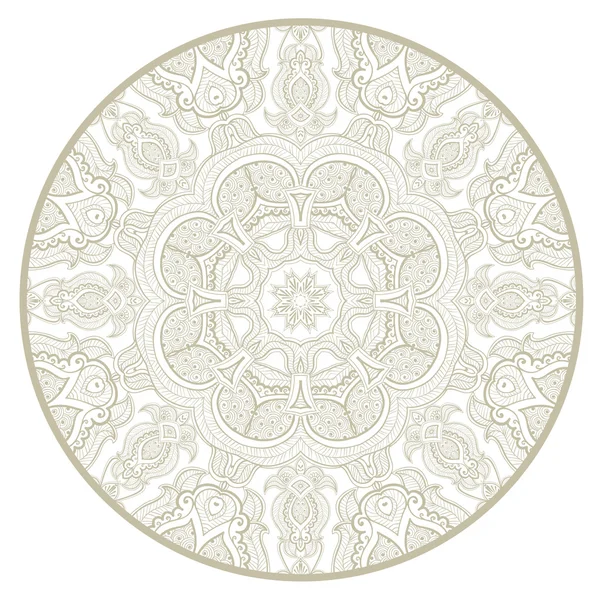 Decoratieve ronde kantpatroon als mandala_1 — Stockvector