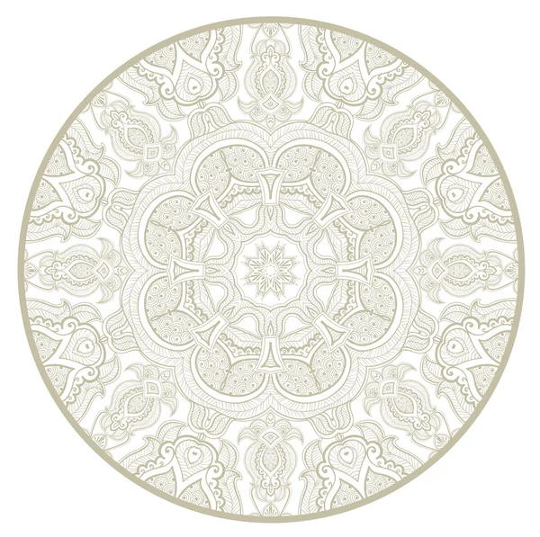 Padrão de renda redonda ornamental como mandala _ 1 —  Vetores de Stock