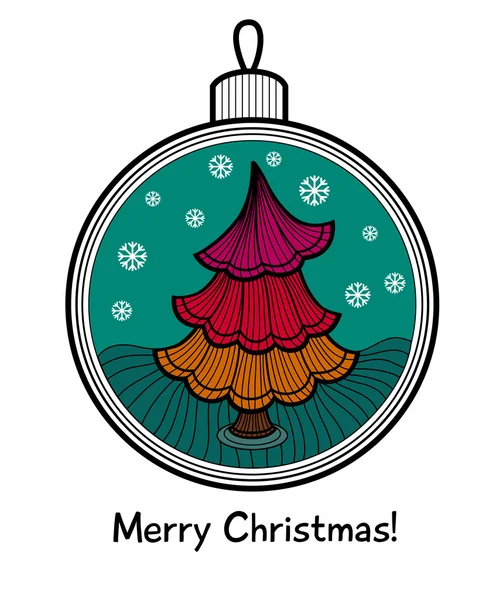 Vánoční koule s dekorace — Stockový vektor