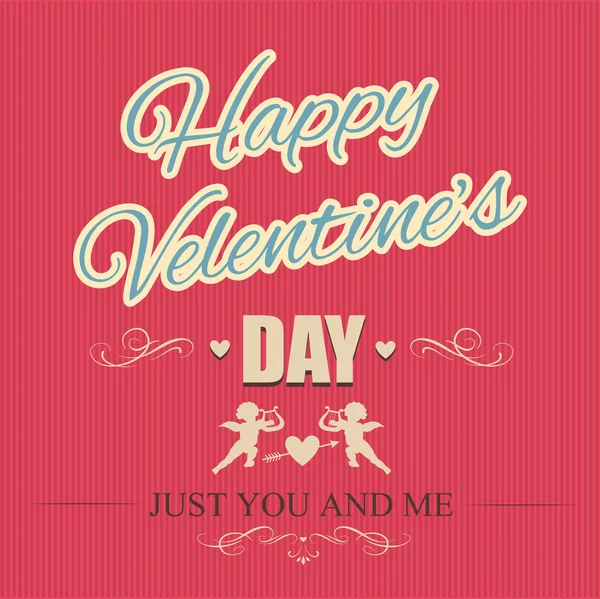 Typograficzne transparent szczęśliwy valentine's day — Wektor stockowy
