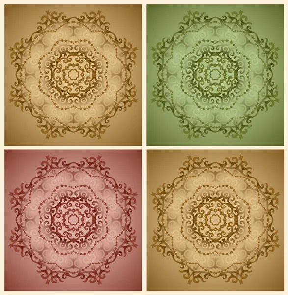 Ornamental round lace pattern — Stock Vector