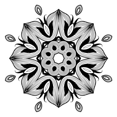 mandala gibi süs yuvarlak dantel modeli olduğunu
