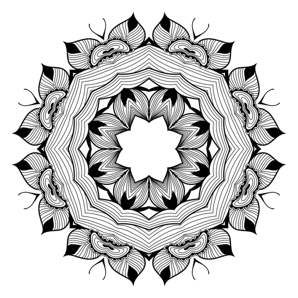 Ornamental round lace pattern is like mandala — Stock Vector
