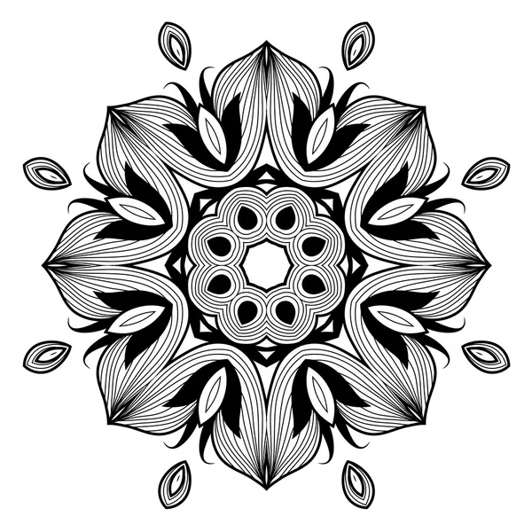 Ornamental round lace pattern is like mandala — Stock Vector