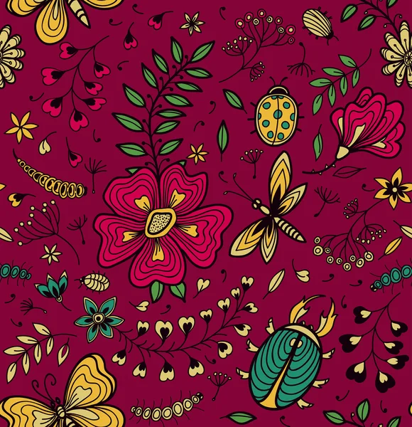 çiçekler ve kelebekler ile sorunsuz doku