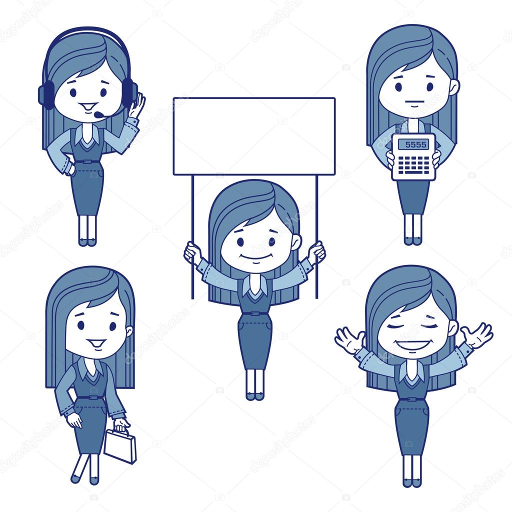 Five character business women
