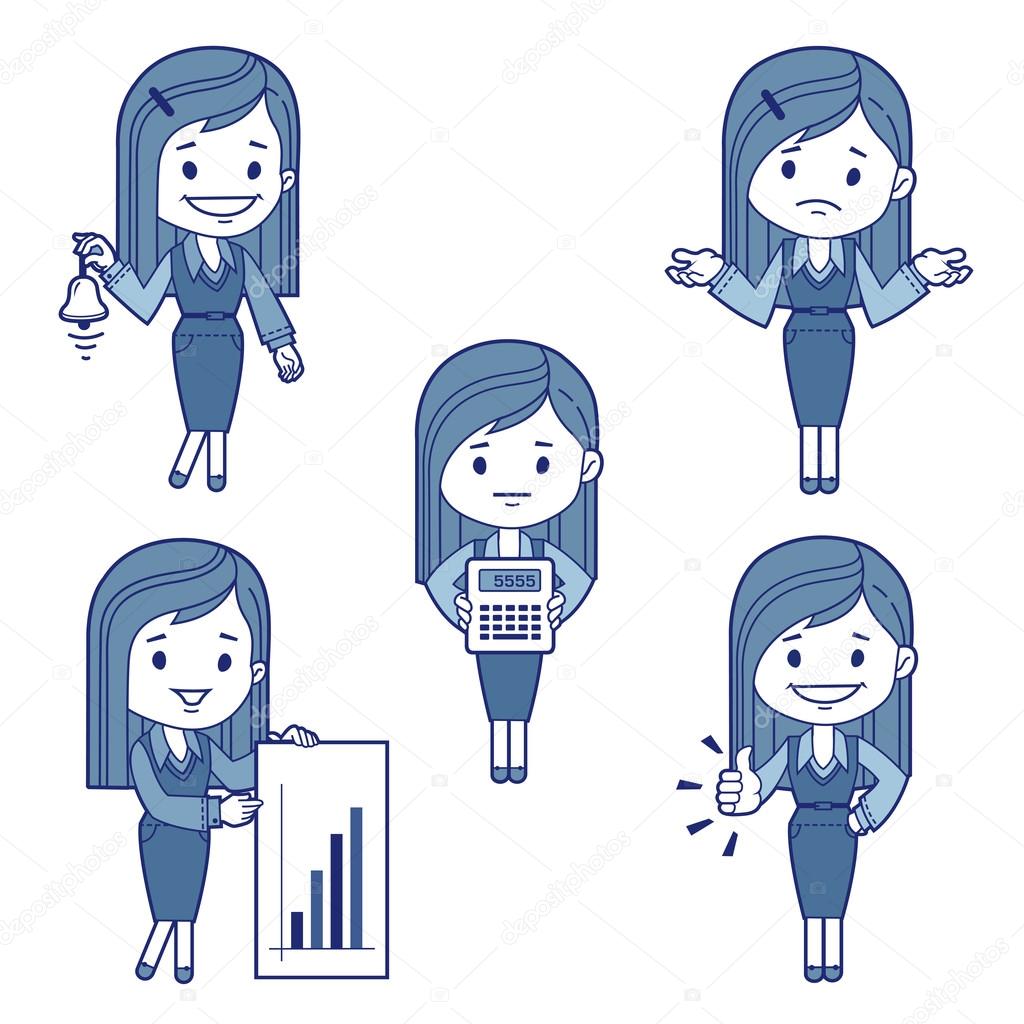 Five character business women