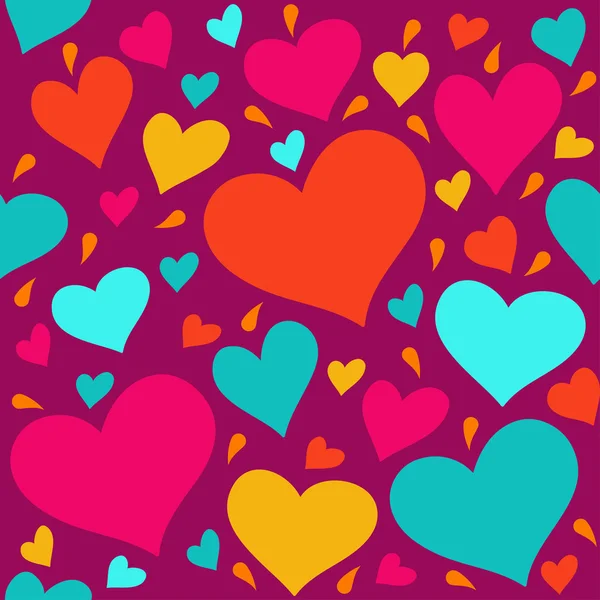 Seamless pattern with hearts. — Stock Vector