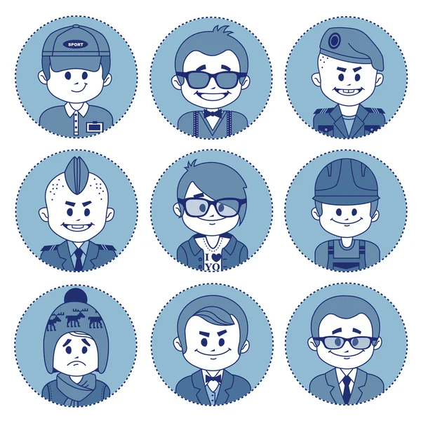 Imposta icone con personaggi. Professioni diverse  . — Vettoriale Stock
