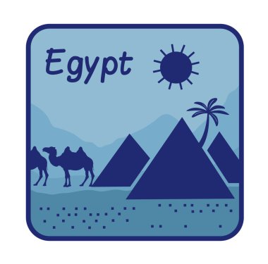 Mısır piramitleri ile çizim.