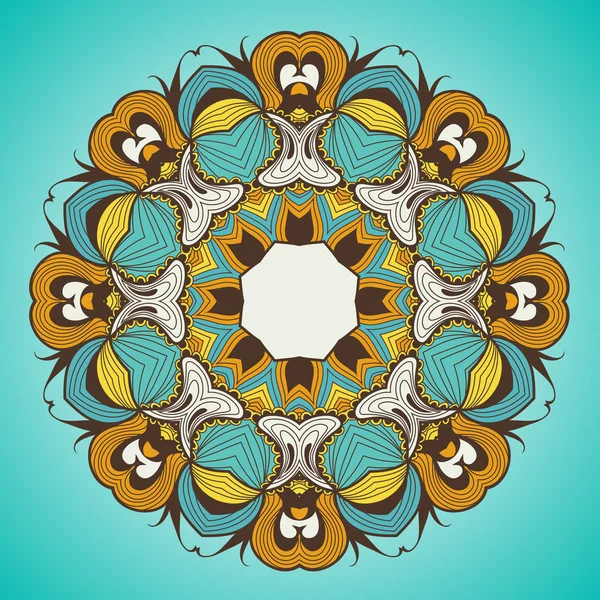Decoratieve ronde kantpatroon is als mandala — Stockvector