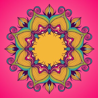 mandala gibi süs yuvarlak dantel modeli olduğunu