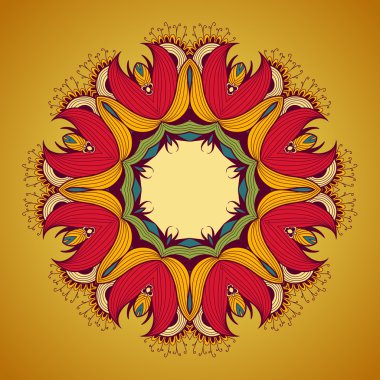 mandala gibi süs yuvarlak dantel modeli olduğunu