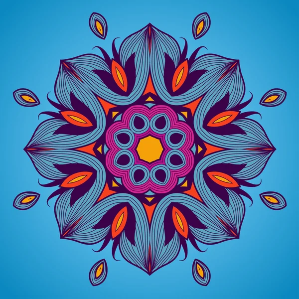 Decoratieve ronde kantpatroon is als mandala — Stockvector