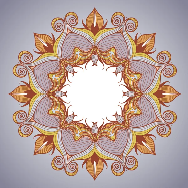 Patrón de encaje redondo ornamental es como mandala — Archivo Imágenes Vectoriales