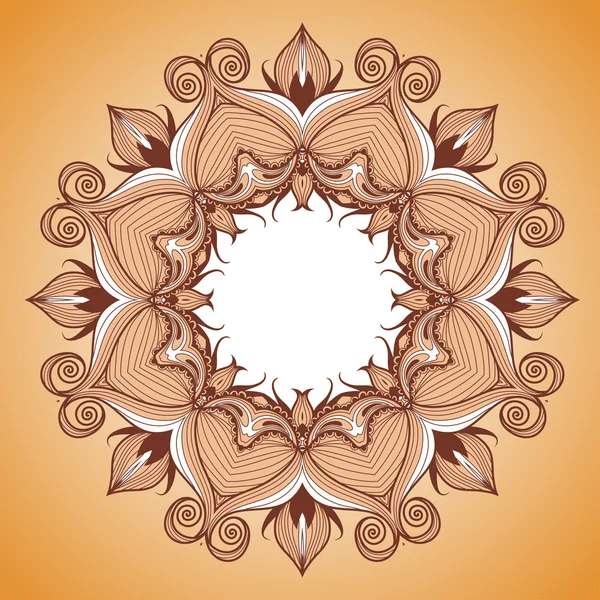 Motif de dentelle ronde ornementale est comme mandala — Image vectorielle