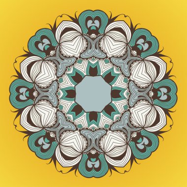 mandala gibi süs yuvarlak dantel modeli olduğunu