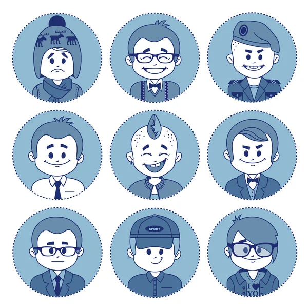 Imposta icone con personaggi. Professioni diverse  . — Vettoriale Stock