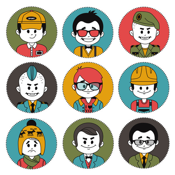 Набор с персонажами. Разные профессии
 .