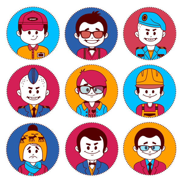 Набор с персонажами. Разные профессии
 .