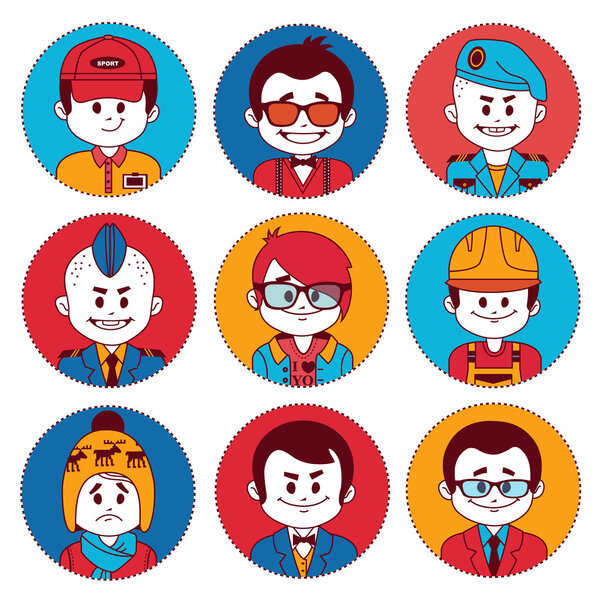 Набор с персонажами. Разные профессии
 .