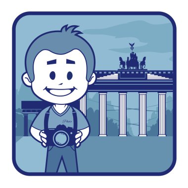 Berlin brandenburg kapısı ile çizim