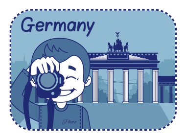 Berlin brandenburg kapısı ile çizim